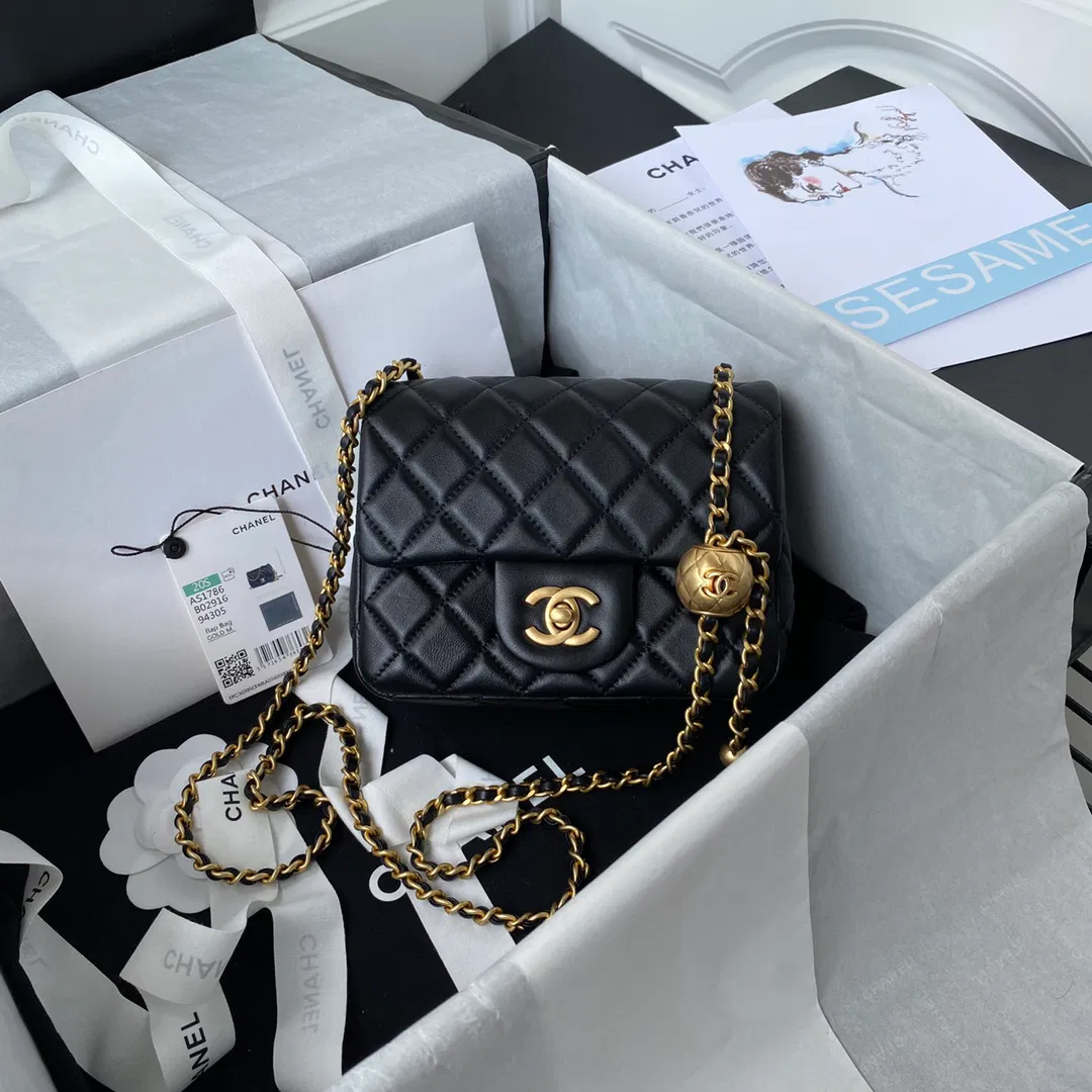 Chanel CF square with golden ball