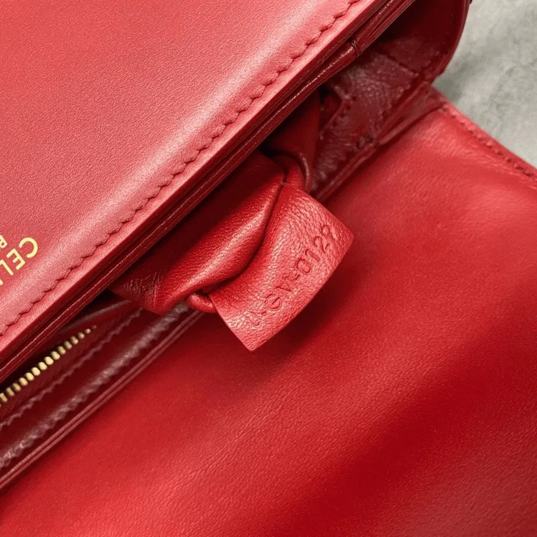 Top Quality Knockoff Celine Triomphe Teen Bag In Red — image 11