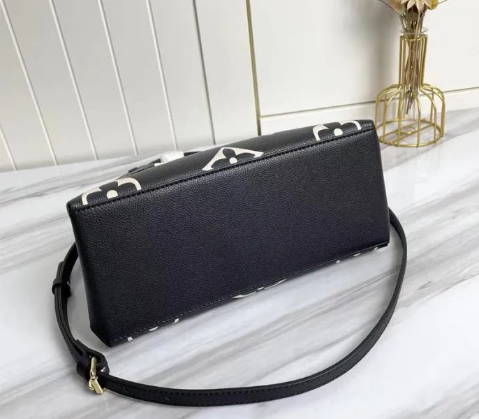 Louis Vuitton Bicolor Monogram Empreinte Leather Petit Palais Handbag In Black And Beige — image 3