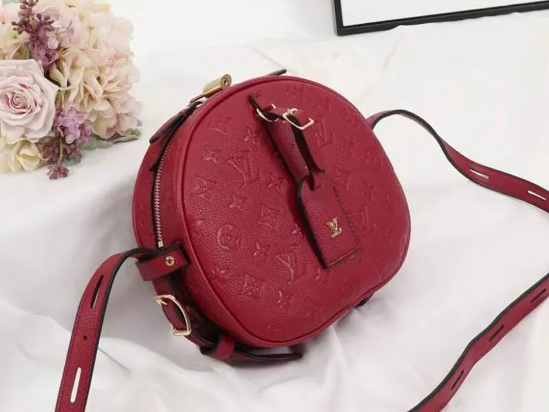 Louis Vuitton Monogram Empreinte Boite Chapeau Souple MM Bag In Red — image 2
