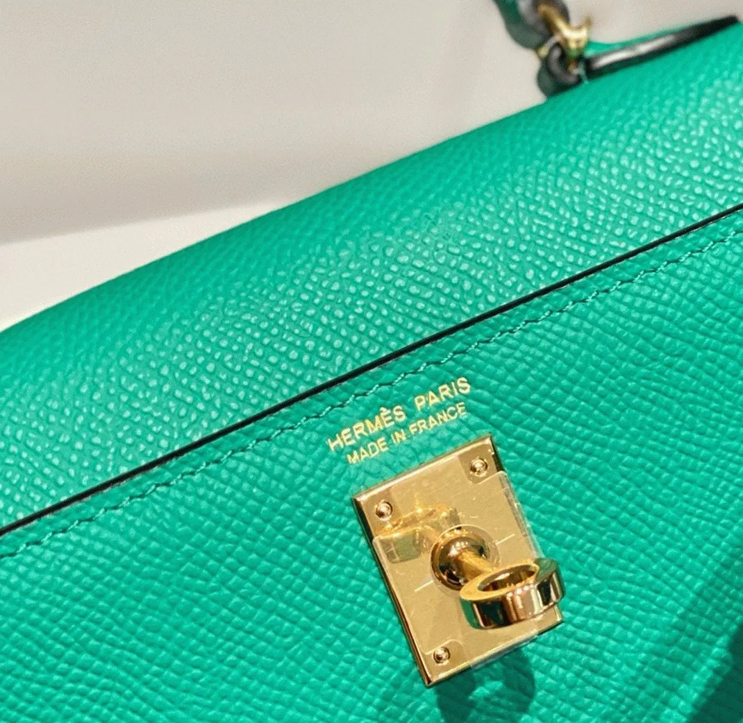 Hermes Kelly Mini II Bag in Vert Jade — image 7