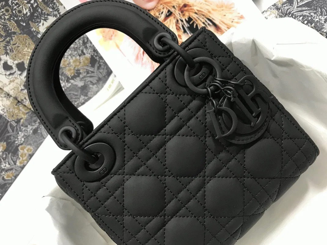 Dior Lady Dior Mini Chain Bag in Black — image 10