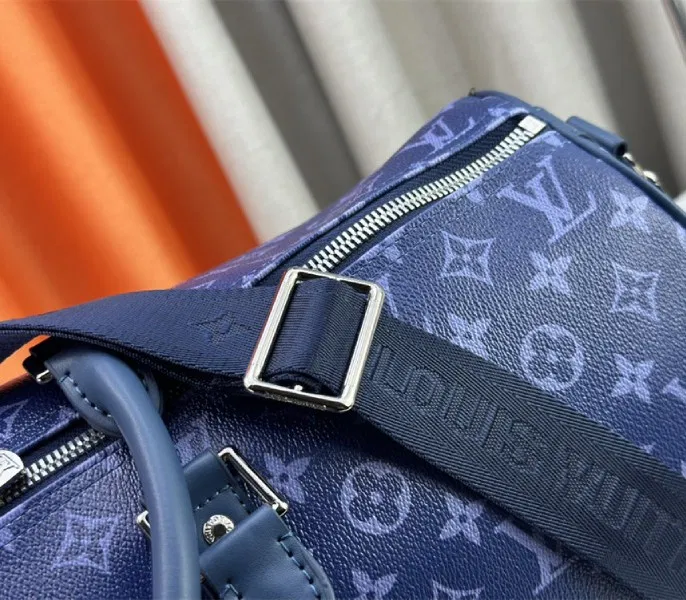 Louis Vuitton Monogram Gradient Canvas Keepall Bandouliere 50 In Navy Blue — image 9