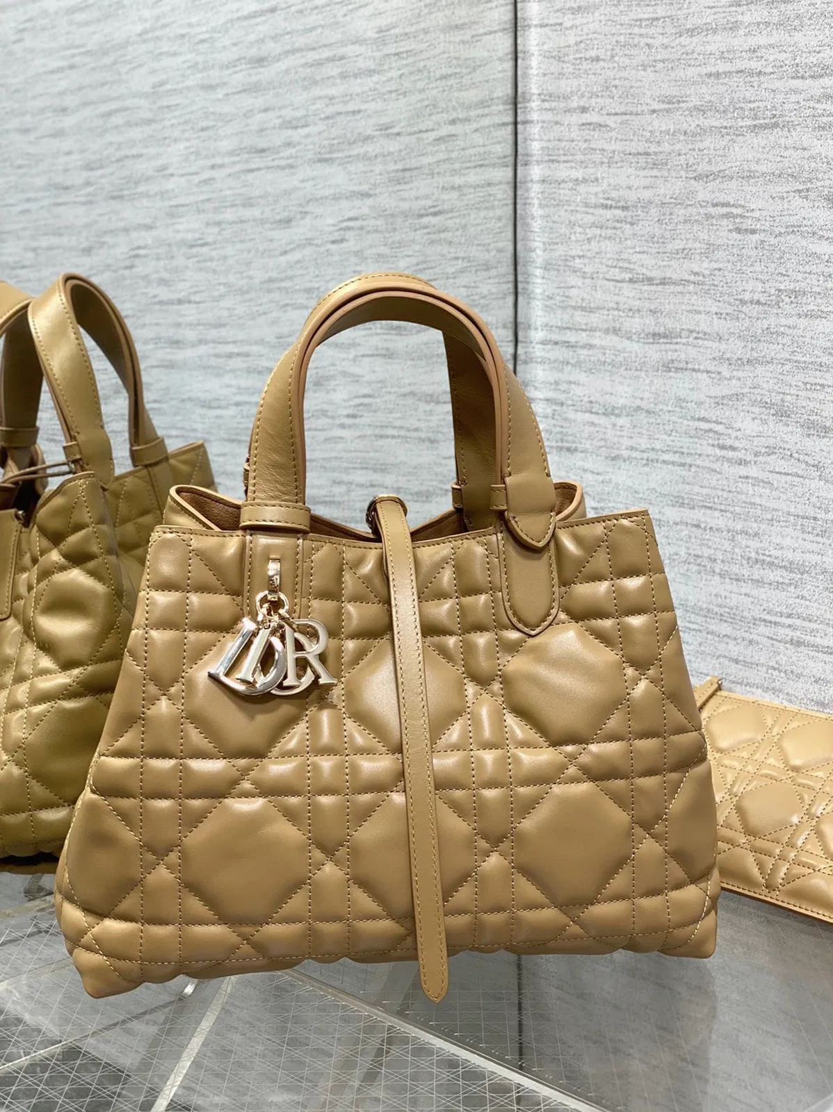 Dior Toujours Medium Bag in Tan Macrocannage Calfskin — image 3