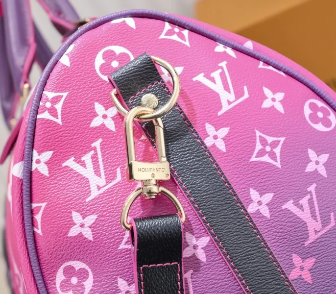LV Spring 2022 Keepall 45 Travel Bag In Midnight Fuchsia — image 8