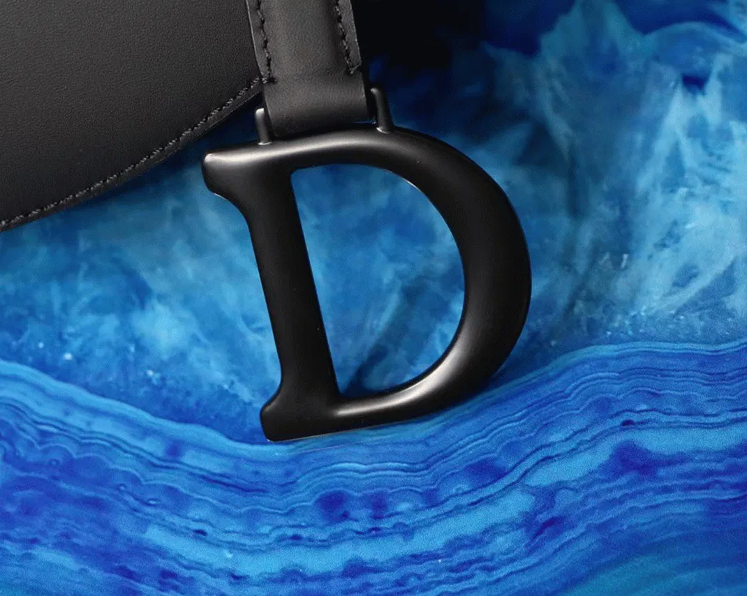 Dior Saddle Mini Bag Knockoff in Black Ultramatte Calfskin — image 2