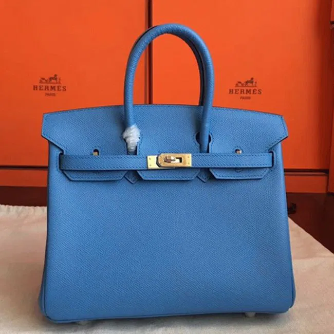 High-End Blue Paradiso Hermes Birkin 25cm Purse
