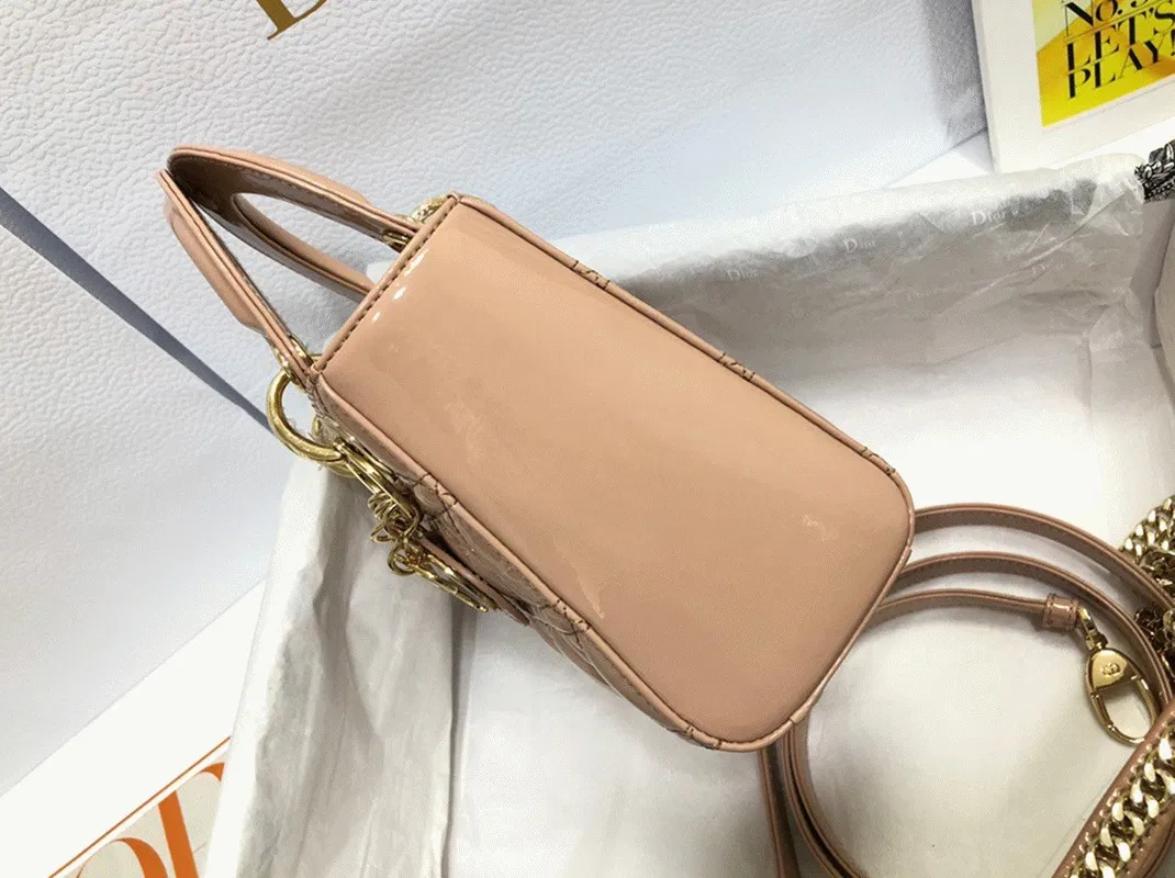 Dior Lady Dior Mini Chain Bag in Nude — image 5