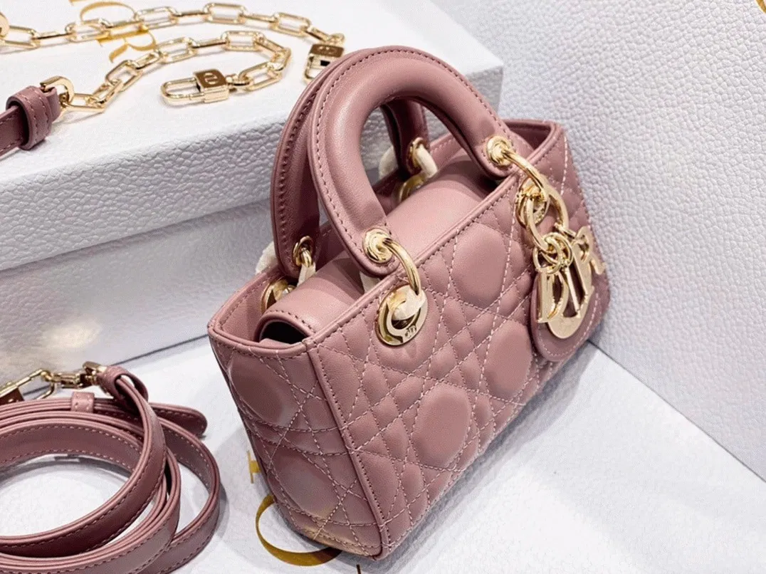 Dior Lady D-Joy Micro Bag in Peony Pink Cannage Lambskin — image 4