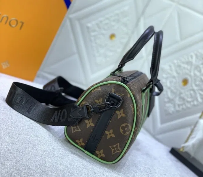 Louis Vuitton Monogram Macassar Canvas Keepall Bandouliere 25 In Minty Green — image 5