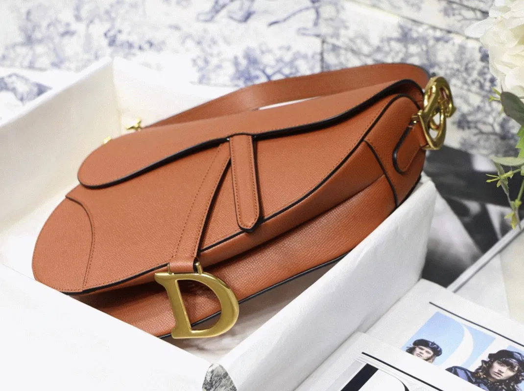 Dior Saddle Bag in Dark Tan Grained Calfskin — image 5