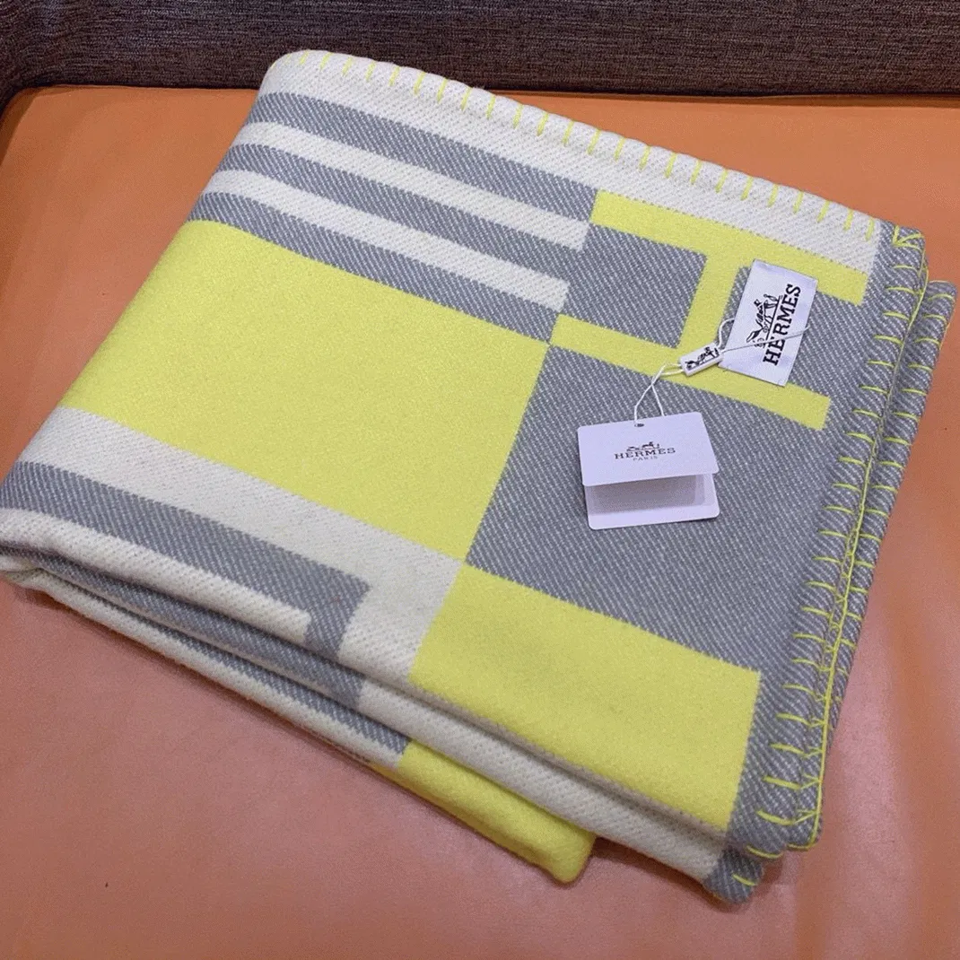 Top Hermes Ithaque blanket in tilleul wool and cashmere — image 10
