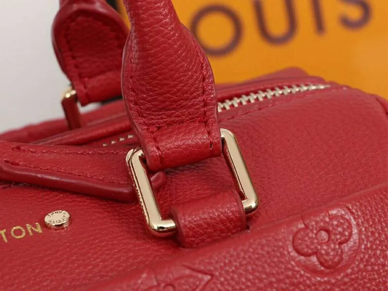 Louis Vuitton Monogram Empreinte Speedy Bandouliere 25 Handbag In Red — image 7
