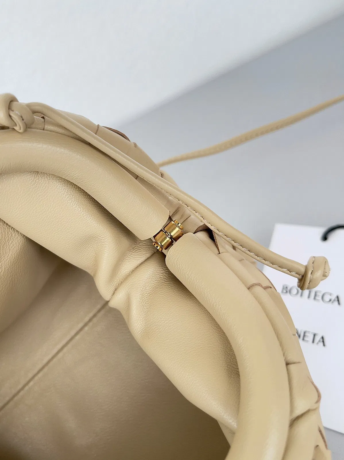 Knockoff Bottega Veneta Mini Pouch with Strap Porridge — image 3