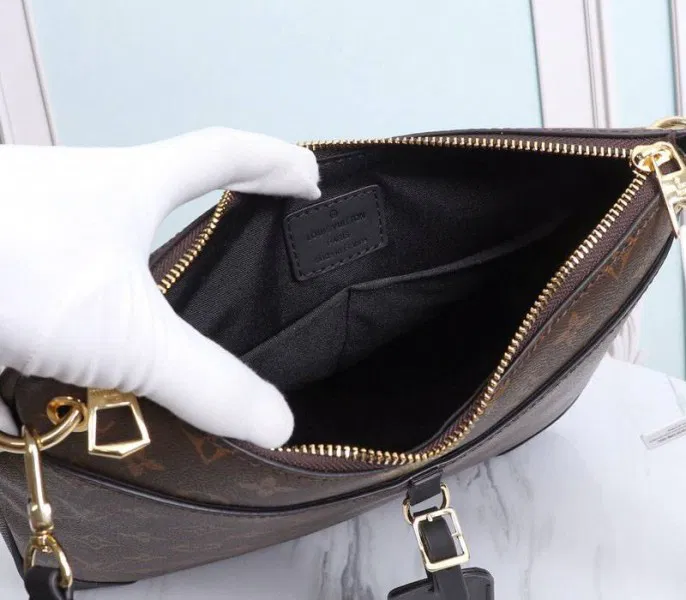 Louis Vuitton Monogram Canvas Odeon MM Bag In Black — image 3
