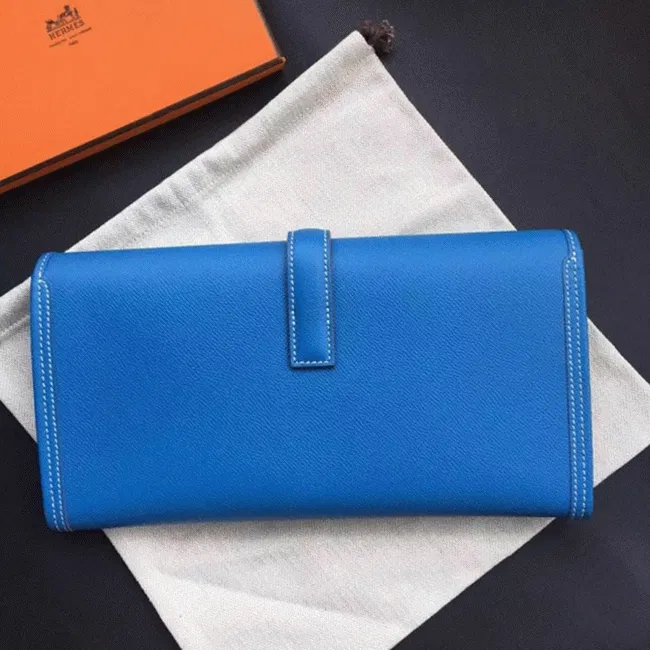 Blue Hermes Jige Elan 29 clutch bag — image 5