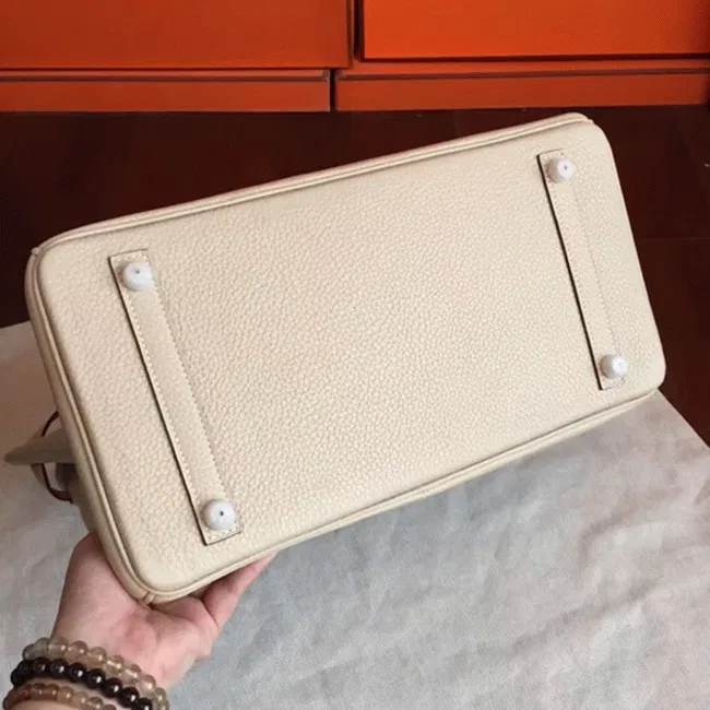 Ivory Hermes Birkin 35CM Classy Handbag — image 3
