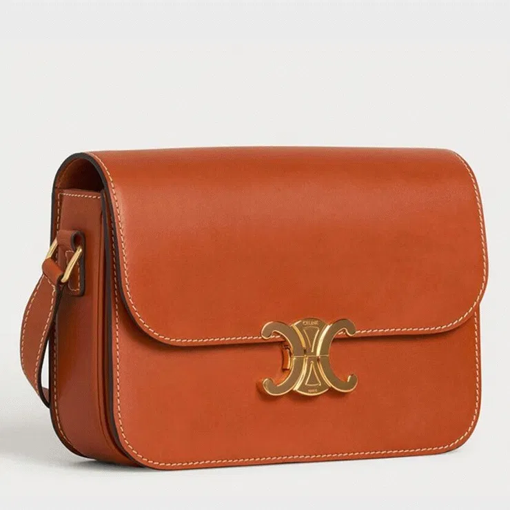 Top Quality Celine Triomphe Medium Bag In Brown