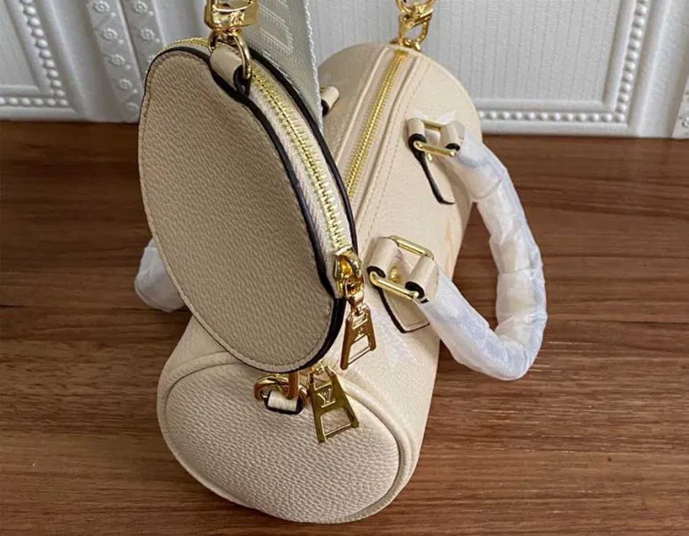 Louis Vuitton Bicolor Monogram Empreinte Papillon BB Bag In Cream And Saffron — image 6