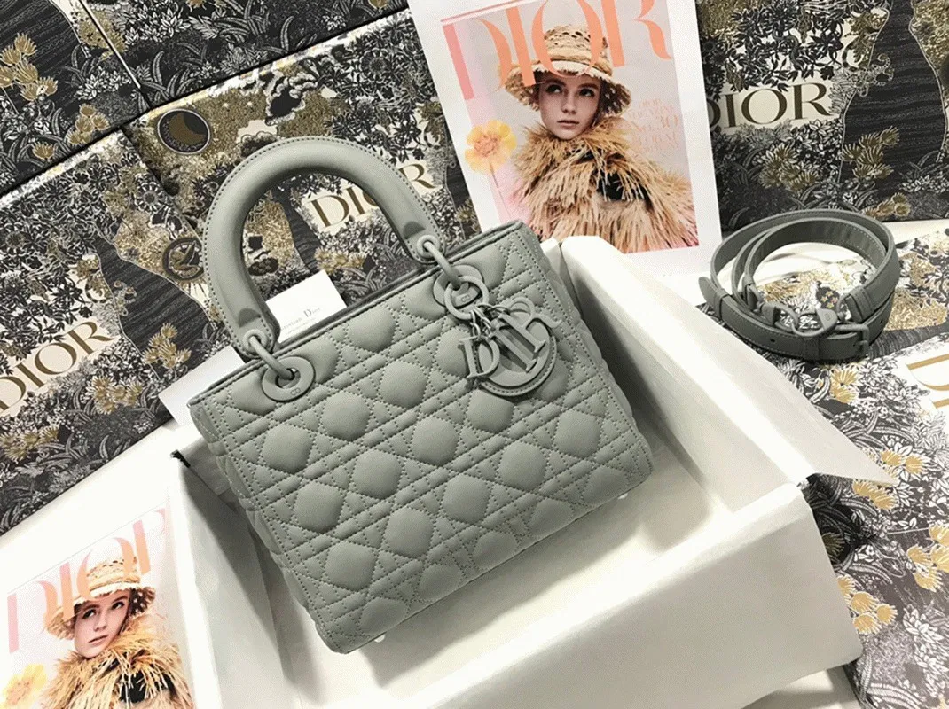 Dior Lady Dior Medium Bag in Grey — image 5