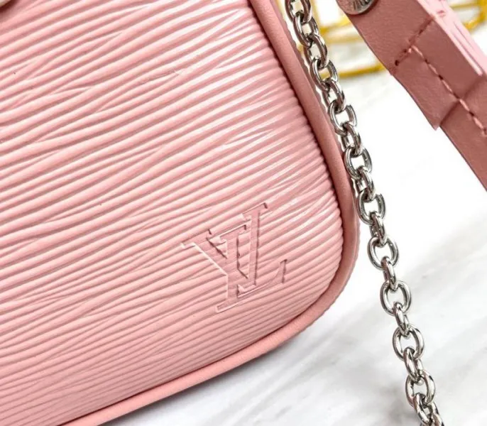 Louis Vuitton Epi Leather Easy Pouch On Strap In Rose Ballerine Pink — image 9
