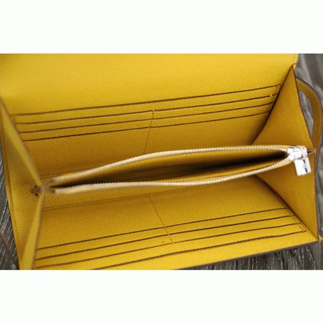 Yellow Hermes Kelly Longue wallet — image 3