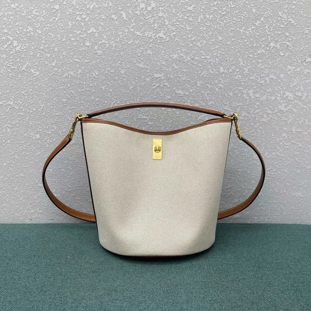 Top Quality Celine Bucket 16 Bag In Textile and Calfskin — image 13