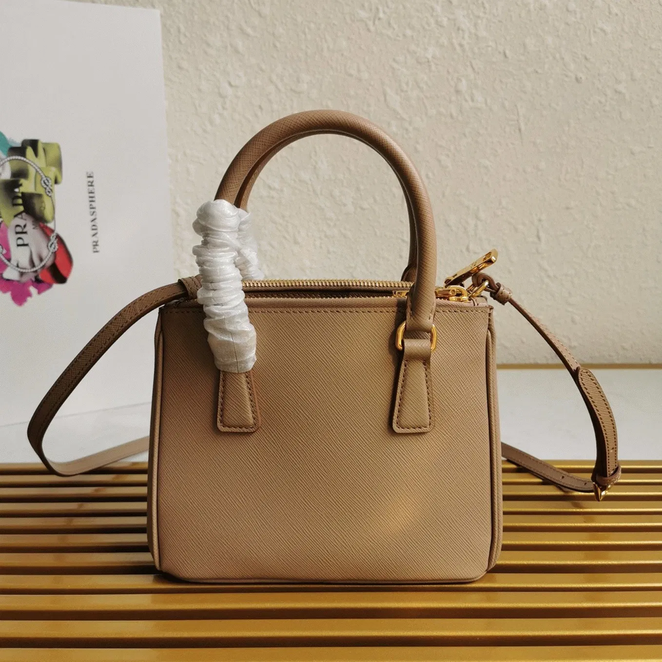 Beige Prada Mini Galleria Bag — image 7