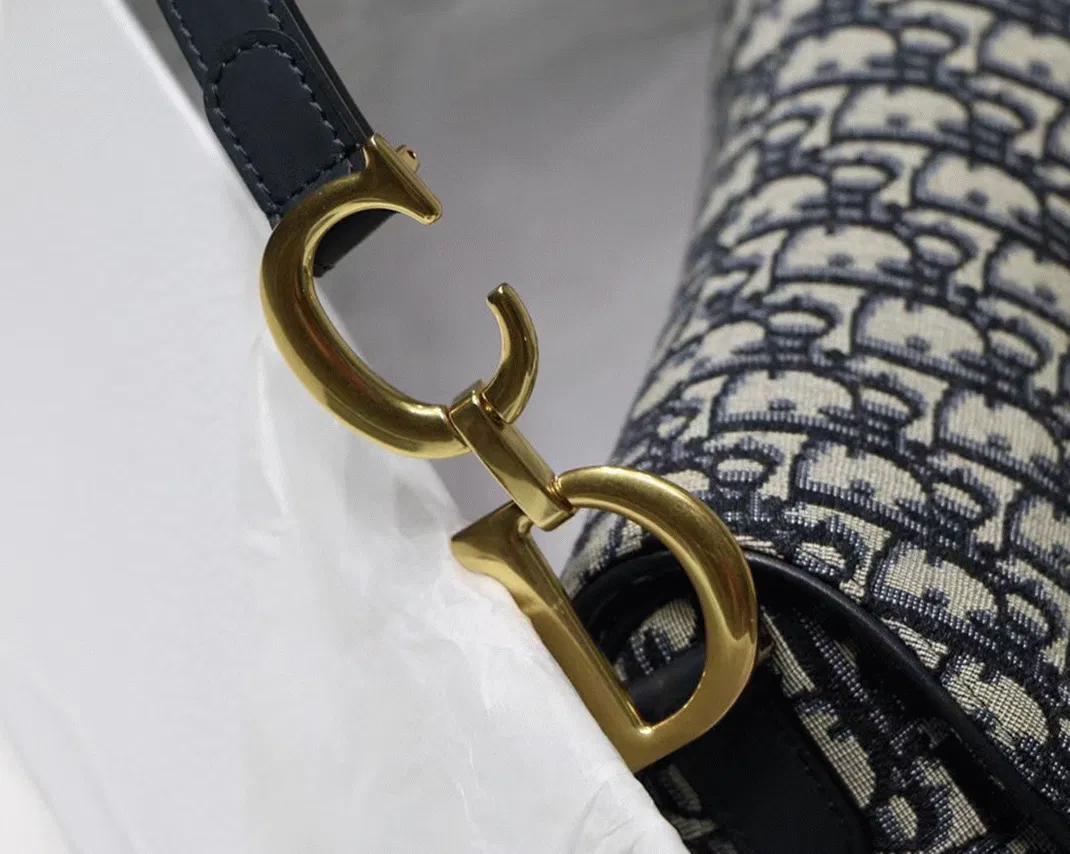 Dior Saddle Bag Knockoff in Blue Dior Oblique Jacquard — image 4