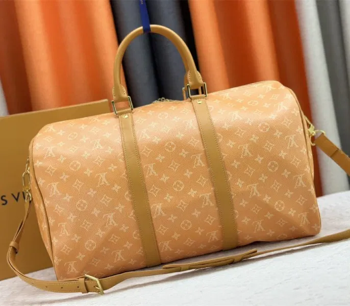 Louis Vuitton Monogram Heritage Canvas Keepall Bandouliere 45 In Yellow — image 3