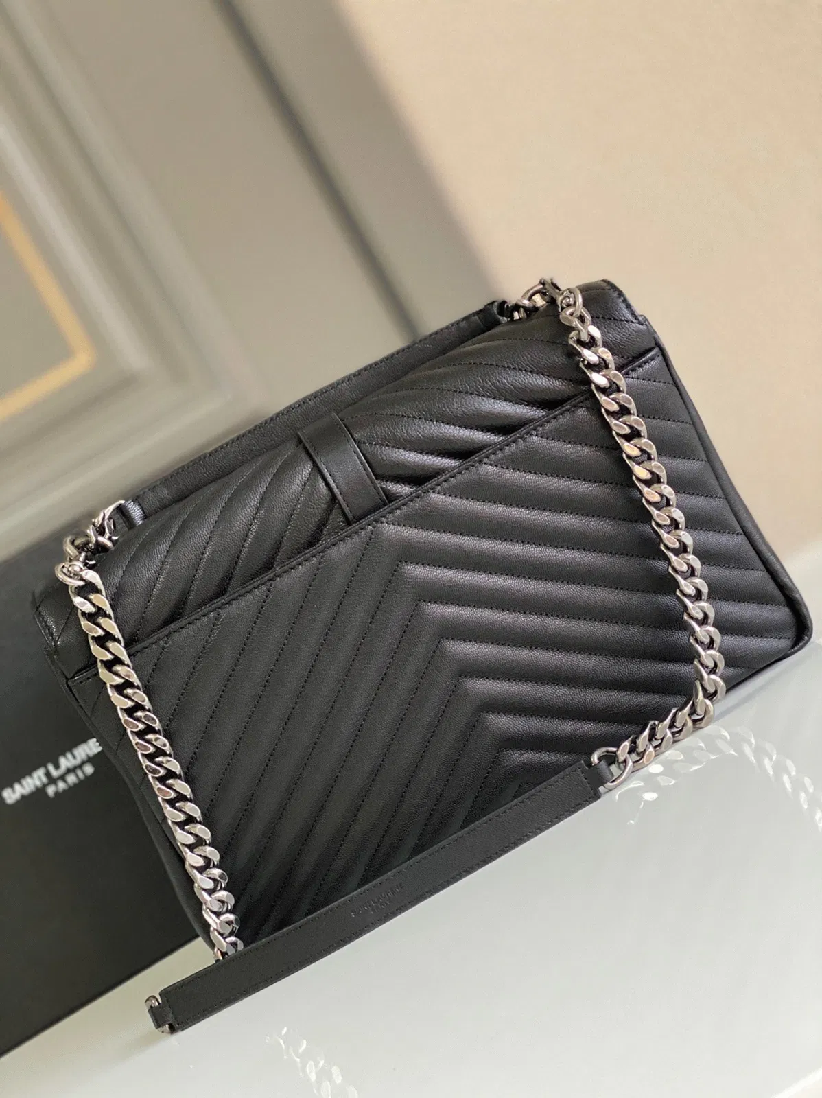 Saint Laurent College Large Chain Bag Noir — image 8