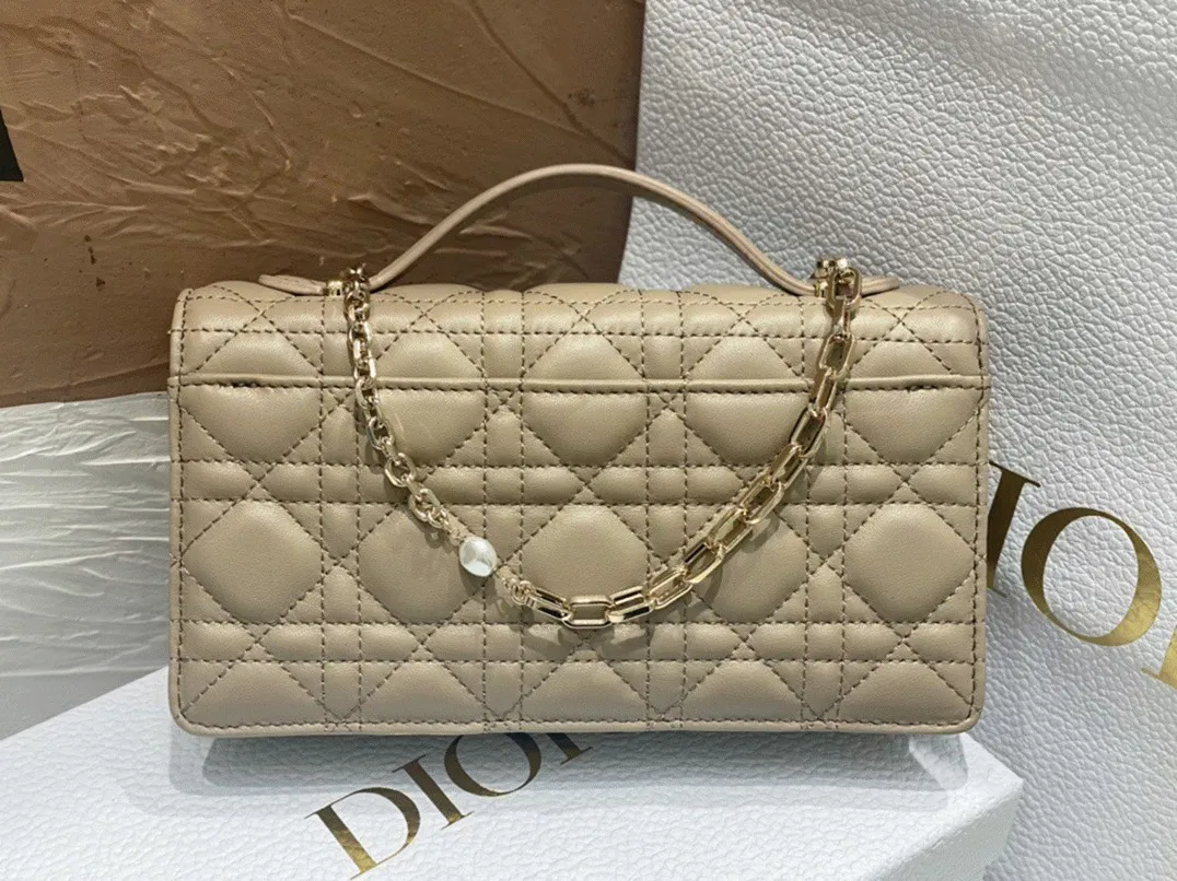 Dior Miss Dior Mini Bag in Beige Cannage Lambskin — image 5