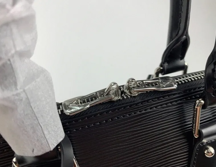 Louis Vuitton Epi Leather Alma PM Jacquard Strap Handbag In Black — image 2