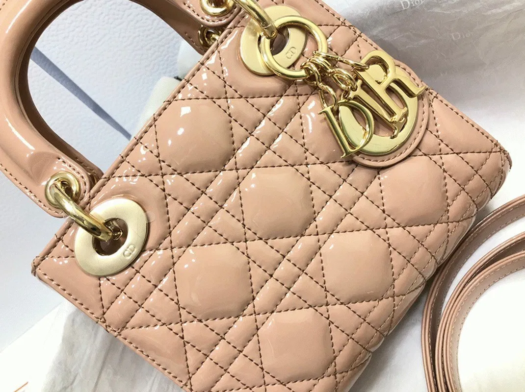 Dior Lady Dior Mini Chain Bag in Nude — image 7