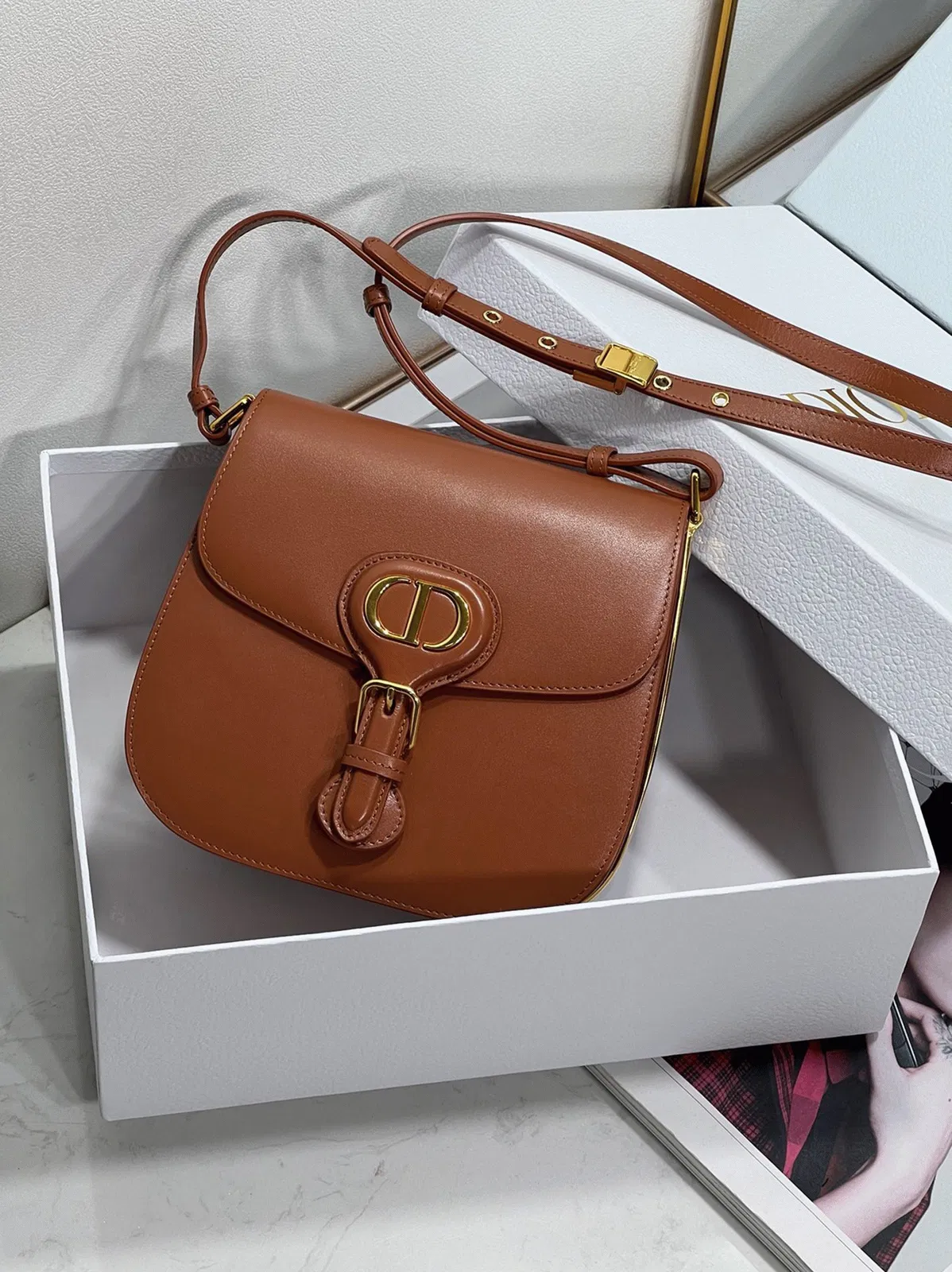 Dior Bobby Frame Bag Knockoff in Brown — image 4