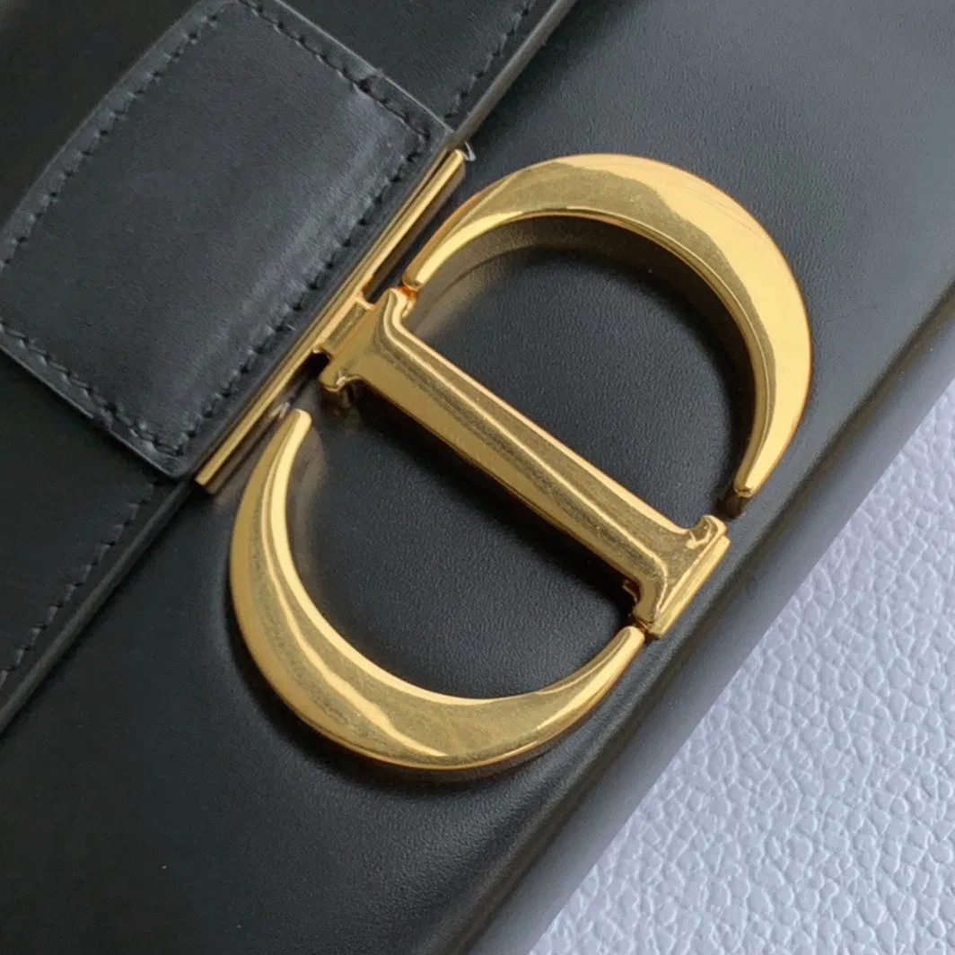 Dior 30 Montaigne Box Bag in Black Box Calfskin — image 10