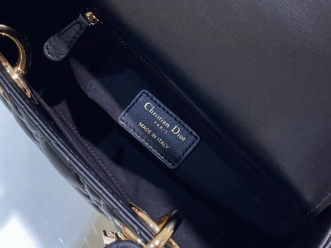 Dior Small Lady Dior My ABCDior Bag Knockoff in Black Cannage Lambskin — image 9