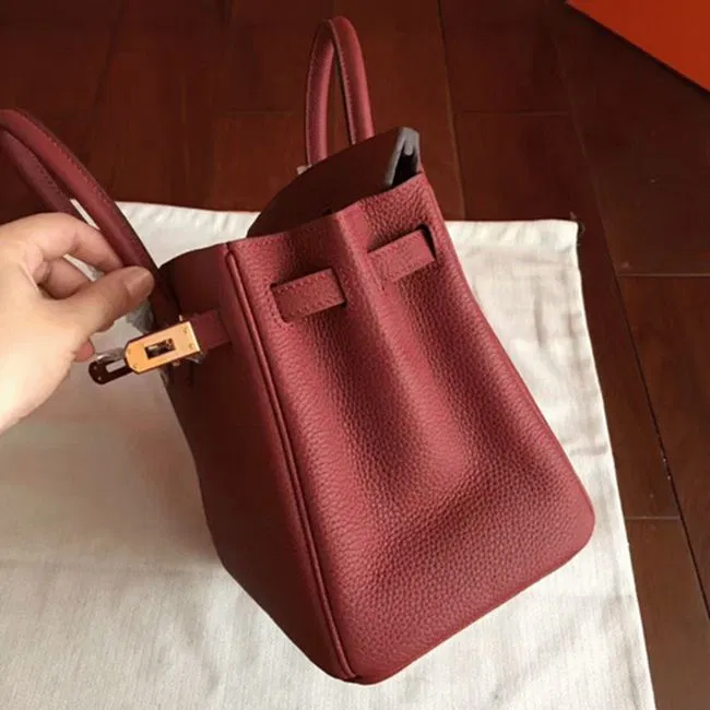 Bordeaux Hermes Birkin 25cm Quality — image 6