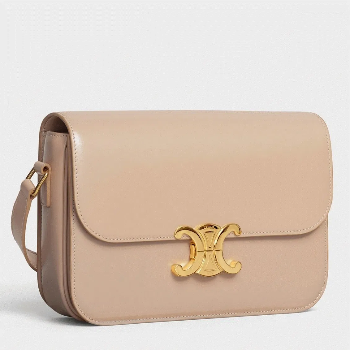Top Quality Imitation Celine Triomphe Medium Bag In Nude