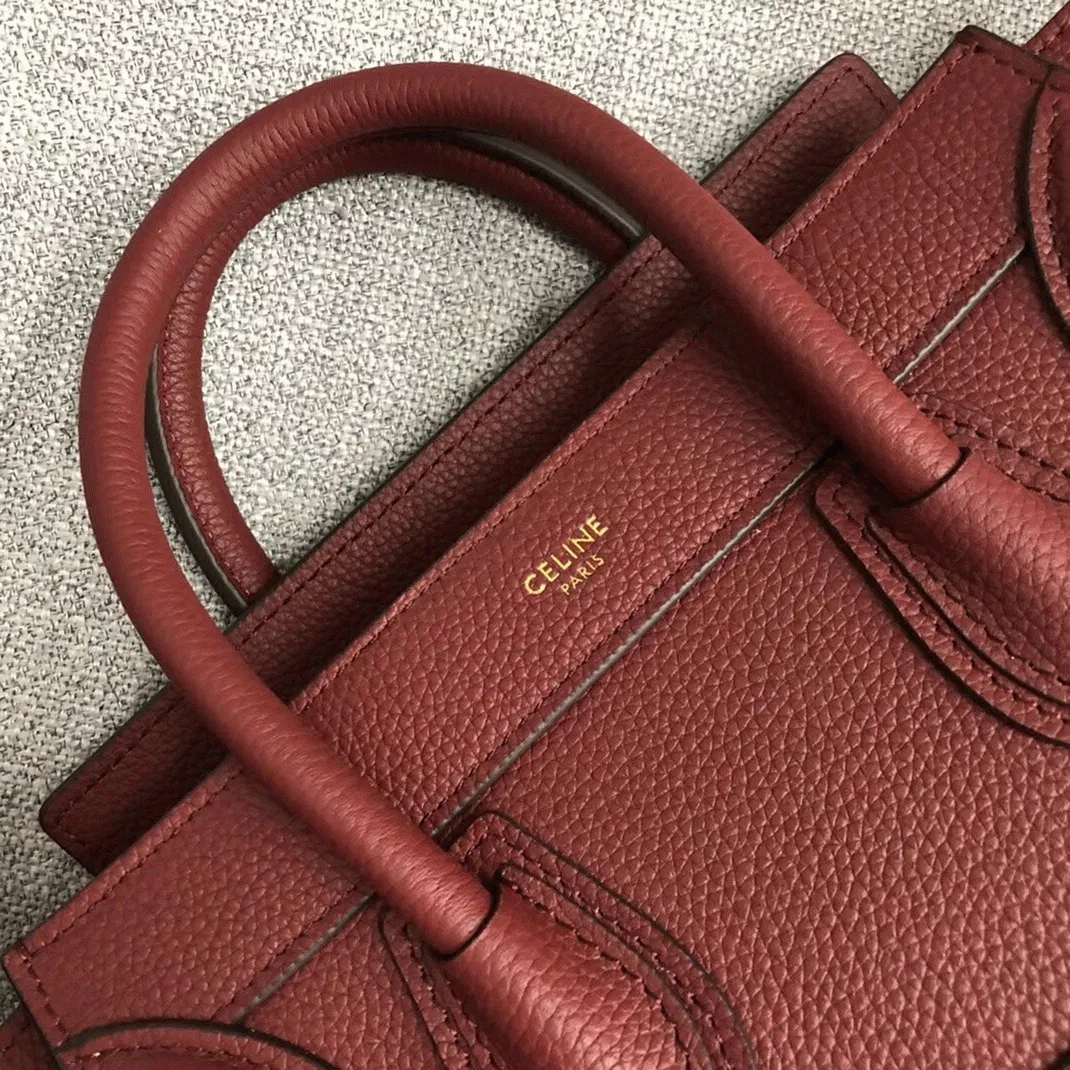 Celine Nano Luggage Tote Bag in Ruby — image 7