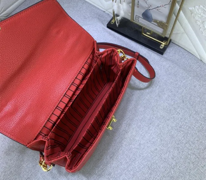LV Monogram Empreinte Leather Metis In Red — image 6