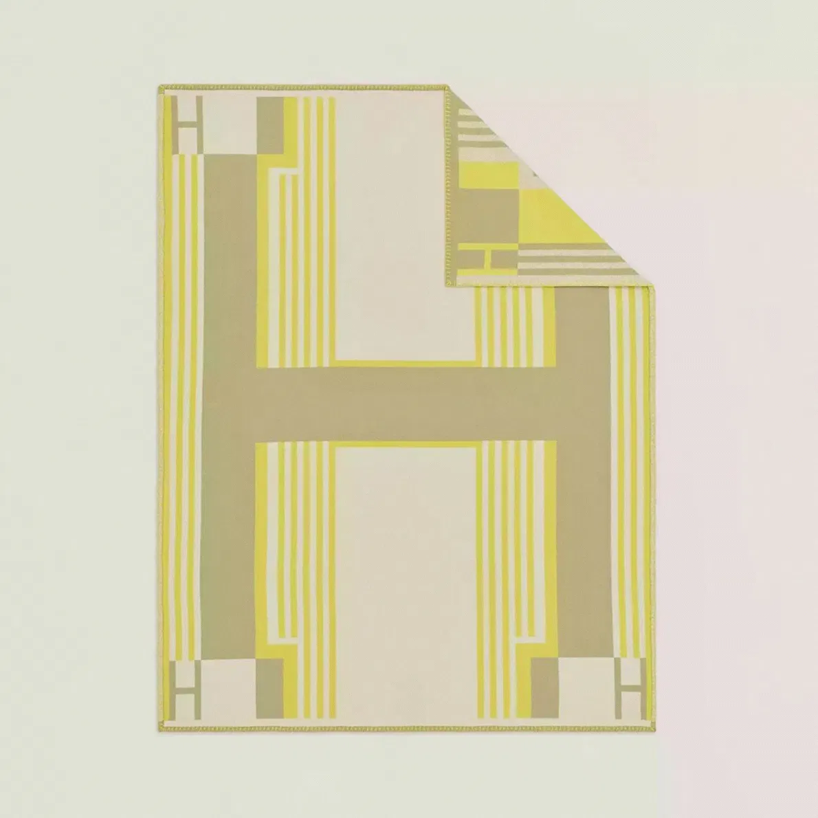 Top Hermes Ithaque blanket in tilleul wool and cashmere — image 2