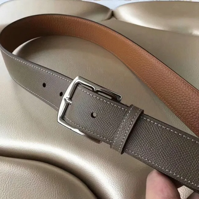 1:1 Hermes Etriviere 40 belt in etoupe color — image 2