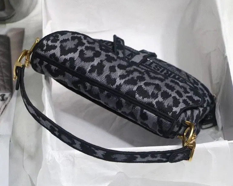 Dior Saddle Bag in Grey Mizza Embroidery — image 7