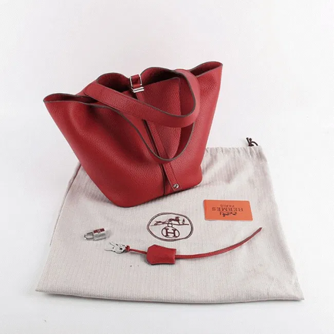 Red Hermes Picotin Lock handbag — image 5