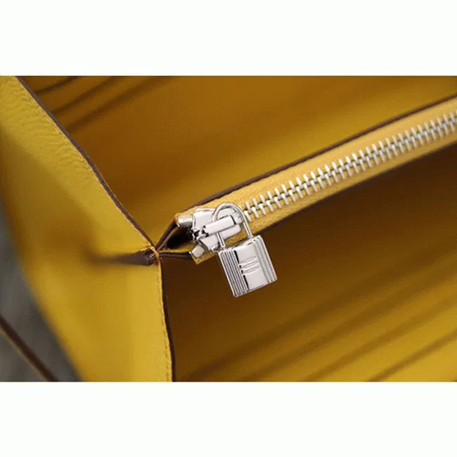Yellow Hermes Kelly Longue wallet — image 6