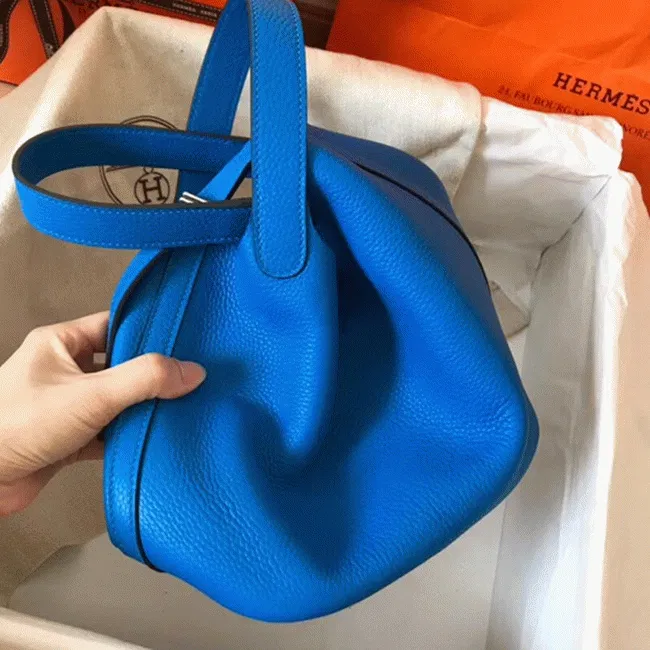 Top quality blue hydra Hermes Picotin Lock 18cm handbag — image 3
