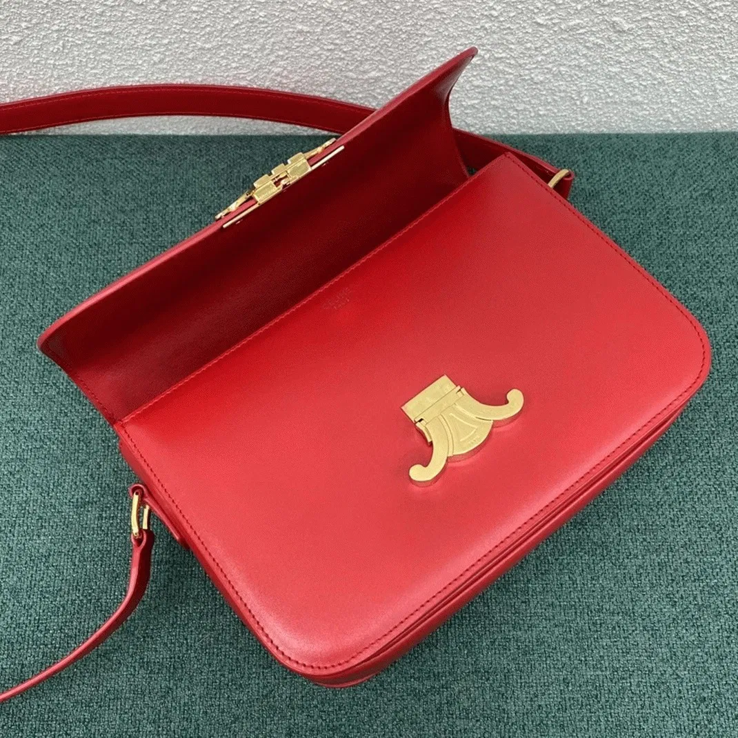 Top Quality Celine Triomphe Medium Bag In Red — image 3