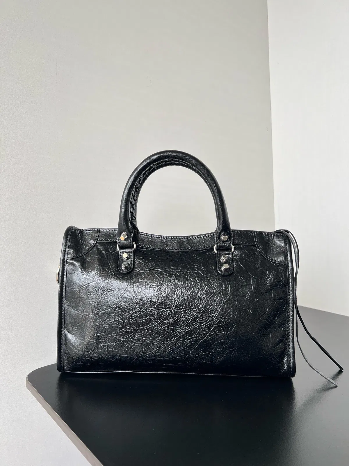 Knockoff Balenciaga Le City Small Bag Black Arena Lambskin — image 2