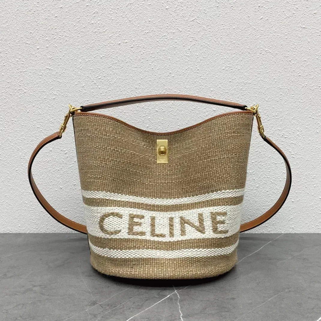 Top Quality Celine Bucket 16 Bag In Textile with Celine Logo — image 2